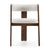 Modrest Washington Modern Off White Fabric & Brown Oak Dining Chair (Set Of 2) Model VGME121259-OFFBRN-DC-1