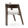 Modrest Washington Modern Off White Fabric & Brown Oak Dining Chair (Set Of 2) Model VGME121259-OFFBRN-DC-1