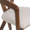 Modrest Weiss Mid Century Modern White Fabric & Walnut Dining Chair Model VGMAMI-1181-OT001