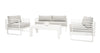Renava Wharf - Outdoor Light Grey and White Sofa Set