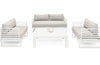 Renava Wharf - Outdoor Light Grey and White Sofa Set
