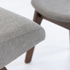 Modrest Whitney Modern Grey & Walnut Accent Chair & Ottoman