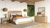 Eastern King Modrest Gavin Modern Natural Ash & Rattan 4 Piece Bedroom Set Model VGVC-BD2411-4PCSET-NAT-EK