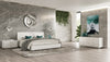 California King A&X Ovidius & Victoria Modern White Crocodile Lacquer Bedroom Set Model VGUN-OVIDVICT-SET-WHT-CK