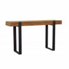 Burke Natural Wood Finish and Black Metal Console TableModel WOR1002-TEAK