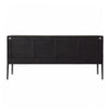 Cabot Natural Wood Finish and Black Sideboard Model WOR1004-TEAK