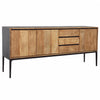 Cabot Natural Wood Finish and Black Sideboard Model WOR1004-TEAK