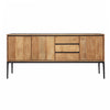 Cabot Natural Wood Finish and Black Sideboard Model WOR1004-TEAK