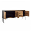 Cabot Natural Wood Finish and Black Sideboard Model WOR1004-TEAK