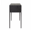 Cabot Natural Wood Finish and Black Console TableModel WOR1005-TEAK