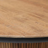 Dabney Natural Wood Wash and Black Round Dining Table Model WOR1006-TEAK