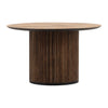 Dabney Natural Wood Wash and Black Round Dining Table Model WOR1006-TEAK