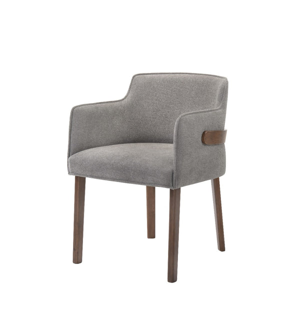 Modrest Jordan Modern Grey & Walnut Dining Chair (Set of 2)