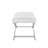 Modrest Xane - Contemporary White & Brushed Stainless Steel Bench