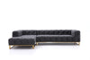 Divani Casa Willa - Modern Grey Fabric Left Facing Sectional Sofa