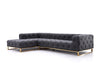 Divani Casa Willa - Modern Grey Fabric Left Facing Sectional Sofa
