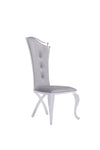 Modrest Bonnie Modern Grey Velvet & Stainless Steel Dining Chair (Set Of 2) Model VGZAY906-1-GRYBT