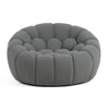 Divani Casa Yolonda Modern Curved Light Grey Fabric Chair Model VGEV2126C-CHR-C-07