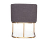 Modrest Yukon Modern Grey Fabric & Antique Brass Dining Chair