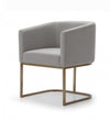 Modrest Yukon Modern Medium Grey Fabric & Antique Brass Dining Chair Model VGVCB8362-MGRYX-DC