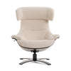 Modrest - Zahara Modern Beige Lounge Chair & Ottoman