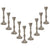 Candlestand Brushed Nickel Finish Pewter Finish Set Of 9 Model ZS61738-16